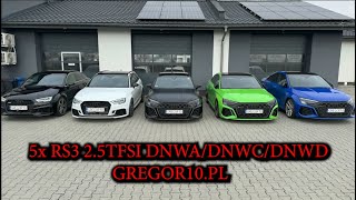 5x RS3 25TFSI at GREGOR10 ChipTuning Poland Stage 2  Stage 3 ECU SOFTWARE Remap Audi 8Y MG1CS163 [upl. by Aneehsor]