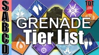 All Subclass Grenades Ranked in a Tier List  Destiny 2 [upl. by Nedyarb]