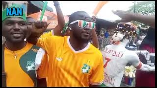 AFCON 2023 Abidjan agog as Nigerian Ivorian fans engage in street party [upl. by Orelle711]