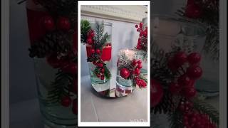 Mira esta bonita decoración Navideña con velas flotantes  centro de mesa diy christmas trending [upl. by Nomelc]