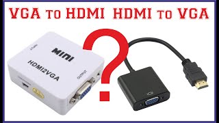 Explain VGA to HDMI amp HDMI to VGA Converter  VGA amp HDMI Cable [upl. by Ardnekat]