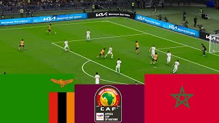 زامبيا 0 vs 2 المغرب مباشر CAF 2024  محاكاة ألعاب الفيديو PES 2021 [upl. by Iren404]