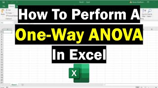 How To Perform A OneWay ANOVA Test In Excel [upl. by Odo]