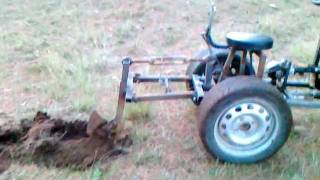 Homemade Tractor Plowing [upl. by Aihsinat]