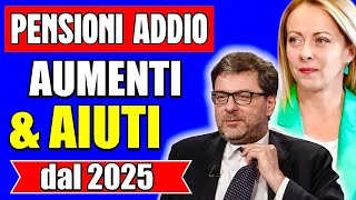 ULTIMORA PENSIONI ADDIO AUMENTI amp AIUTI DAL 2025 👉 quotNON CI SONO FONDI SARÀ UN ANNO NEROquot [upl. by Sirronal374]