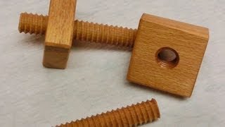 Make wood screw yourself in 3 minutes  Holzgewinde selber machen in 3 Minuten [upl. by Lida]