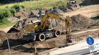 Mobilbagger Liebherr A316 Teil 2  Wheeled excavator Liebherr A316 Part 2 [upl. by Aerdnaek]