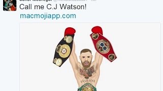 Conor McGregor Responds to Floyd Mayweather with CJ Watson Tweet [upl. by Ise]