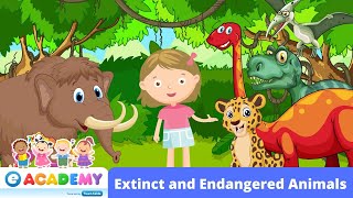 Extinct and Endangered Animals  Songs for Kids  Children  Learn English  Kindergarten Preschool [upl. by Alwin220]