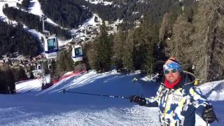 Madonna di Campiglio Spinale Direttissima 70 pista nera molto ripida extreme [upl. by Orlando]