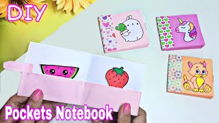 DIY mini pocket notebooks one sheet of paper  Cara membuat buku catatan  DIY Mini Notebooks [upl. by Dymoke]