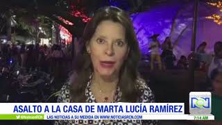 Robaron en la casa de la exministra Marta Lucía Ramírez [upl. by Stanislaus]