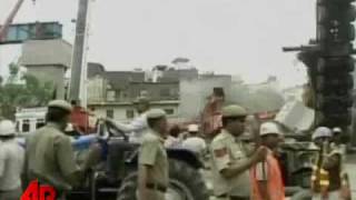 Raw Video Three Cranes Collapse in India [upl. by Conlan]