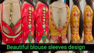 very beautiful blouse back neck and sleeves designnew model blouse designsblouse ka design [upl. by Saucy]