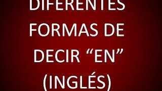 Inglés Americano  Diferentes Formas de Decir En Lección 104 [upl. by Kimberli]