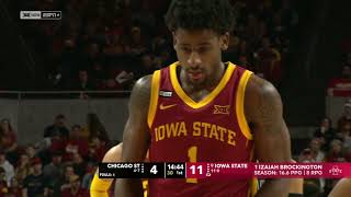 Izaiah Brockington Highlights Chicago State at Iowa State 20 pts 13 rebs 3 asts 4 stls [upl. by Kiel]