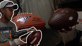 What Goes into Preparing an NFL Football for Gameday  LA Chargers [upl. by Adalie146]