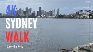 【4K】 Sydney Walk  Cremorne Point Maccallum Seawater Pool with View to Central Business District [upl. by Ereveniug]