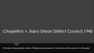 Chapelton v Barry Urban District Council 1940 [upl. by Llehsyt]