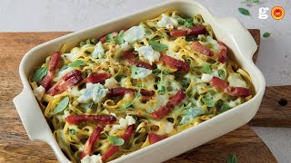 Timbale de tagliatelle avec béchamel au Gorgonzola AOP [upl. by Dulce]