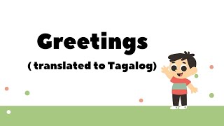 GREETINGS IN ENGLISH WITH TAGALOG TRANSLATION greetingsinenglish englishtagalogtranslation [upl. by Inot845]