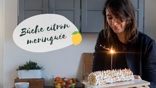 RECETTE Bûche de noël citron meringué [upl. by Ginelle]