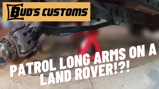 Land Rover Defender 6BT Cummins Swap Part 4 Buds Customs long arms [upl. by Yzzo364]