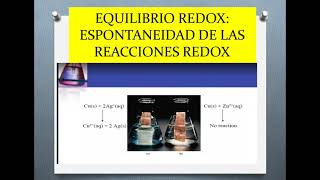 Equilibrio Redox Celdas Galvánicas [upl. by Ynohtn655]