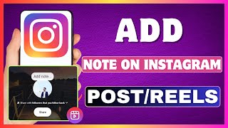 How To Add Note On Instagram Posts and Reels  Put Notes On Someone Insta PostReels [upl. by Lleksah]