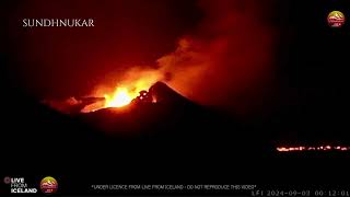 Iceland Volcano Crater Lip Breaking Apart 020924 [upl. by Horgan]