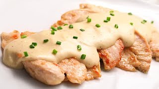 Pechuga de Pollo en Salsa de Queso  Receta muy fácil rápida y económica [upl. by Blalock]