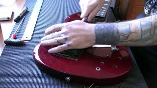 How to easily remove Gibsontype bridge  stopbar  tailpiece inserts [upl. by Hafital]