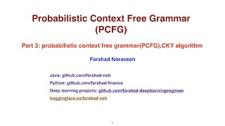 Part 3 probabilistic context free grammarPCFG  CKY algorithm [upl. by Aiselad]