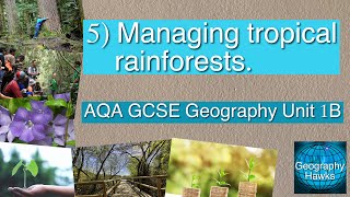 5 Managing tropical rainforests  AQA GCSE Geography Unit 1B [upl. by Lledyl742]