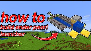 How to Build Minecraft Ender Pearl Launcher 20 [upl. by Otrebireh]