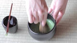 How to make a bowl of green matcha tea [upl. by Nestor]