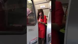 Air Asia Crew Crew  Flight Attendant  Air Hostess  Flight Stewardess [upl. by Haikan]