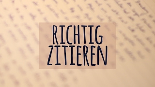 Richtig zitieren einfach erklärt  Direkt und indirekt  Plagiate  Achtung [upl. by Richman]