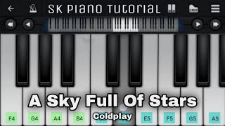 A Sky Full Of Stars  Coldplay  PIANO TUTORIAL  INSTRUMENTAL RINGTONE [upl. by Fransisco]