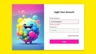 HTML CSS Login Form With JavaScript Validation  Hindi Tutorial [upl. by Mcgruter619]