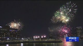 Food fireworks at Jersey City celebration [upl. by Ninnette]