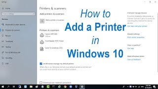 How to Add a Printer in Windows 10  NETVN [upl. by Kingdon]