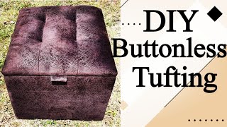 tuftedottoman Easy no button tufting [upl. by Rehtnug]