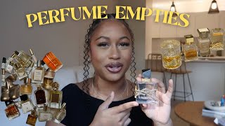 2024 PERFUME EMPTIES  WOULD I REPURCHASE MOST WORN PERFUME  MOST COMPLIMENTED SCENTS [upl. by Laird]