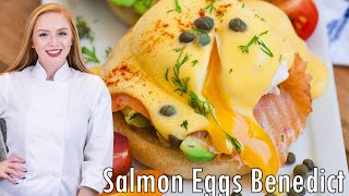 The BESTEver Smoked Salmon Eggs Benedict Recipe With Homemade Hollandaise Sauce amp Avocado [upl. by Atikel]