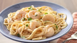 Makarona me karkaleca dhe pana  white cream shrimp pasta recipe [upl. by Naig904]