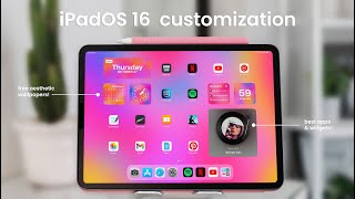 how to customize your ipad with iOS 16 widgets apps wallpapers [upl. by Gildas604]