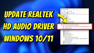 🔄 How to Update Realtek HD Audio Driver on Windows 11 🎧 [upl. by Thayer]