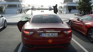 Maserati granturismo s vs Ferrari california sound battle in HD [upl. by Annaihs]