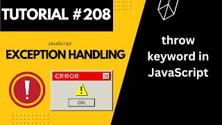 Throw Custom Errors in JavaScript  Web Development Tutorial 208 [upl. by Lidia]